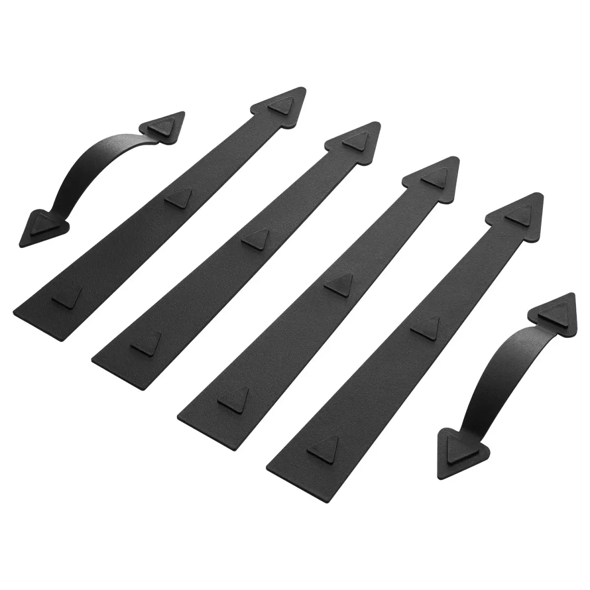 Black Decorative Magnetic Garage Door Hardware Kit with Magnetic Mount, 4 Hinges, 2 Handles (Hinges Handles Set for Garage Door Accents)
