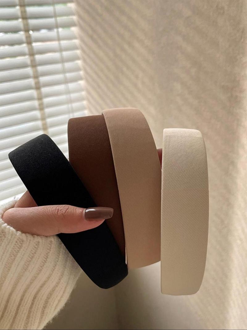 Solid Color Wide Band Hair Hoop, Elegant Hair Accessories for Women & Girls, Minimalist Headwear Suitable for Thick Hair, Headbands Women, Soft Headband Solid Color Wide Band Hair Hoop, Elegant Hair Accessories for Women & Girls, Minimalist Headwear Suitable for Thick Hair, Headbands Women, Soft Headband
