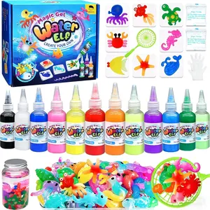 DIY Magic Water Gel Craft Kit, Arts and Crafts Set, Children’s STEM Education Magic Water Elf Toy Set, Water Spirit Hydrogel Set, Marine Life-themed Toys, Complete Set of Moulds and Tools, Suitable for Boys and Girls