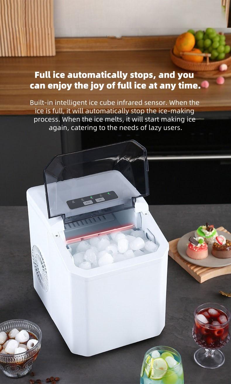 Mini Ice Maker Machine, Portable Compact Design for Home Bar Student Dormitory Apartment Use, Quick Ice Making Functionality