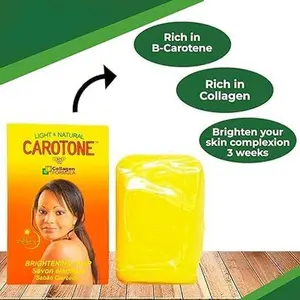 Carotone Brightening Soap, Original Collagen Formula Brightening Soap, 190g