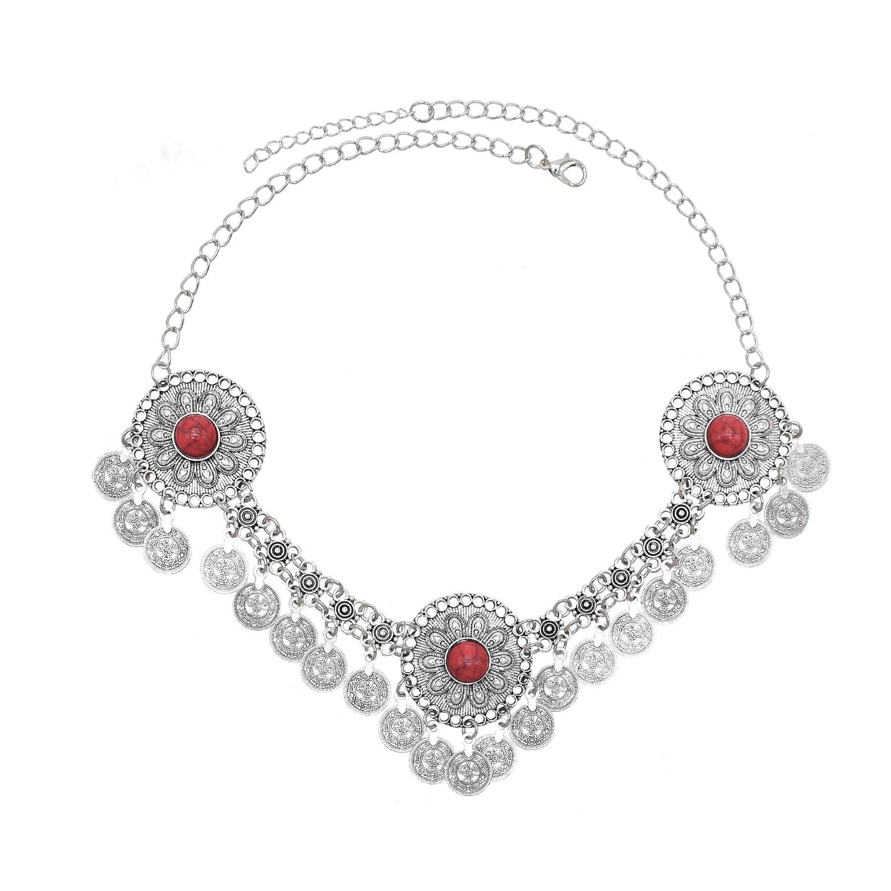 Vintage Coins Headband Head Chains Headpiece Boho Gypsy Ethnic Trible Hair Accessories Afghan Turkish Charms Female Hair Jewelry