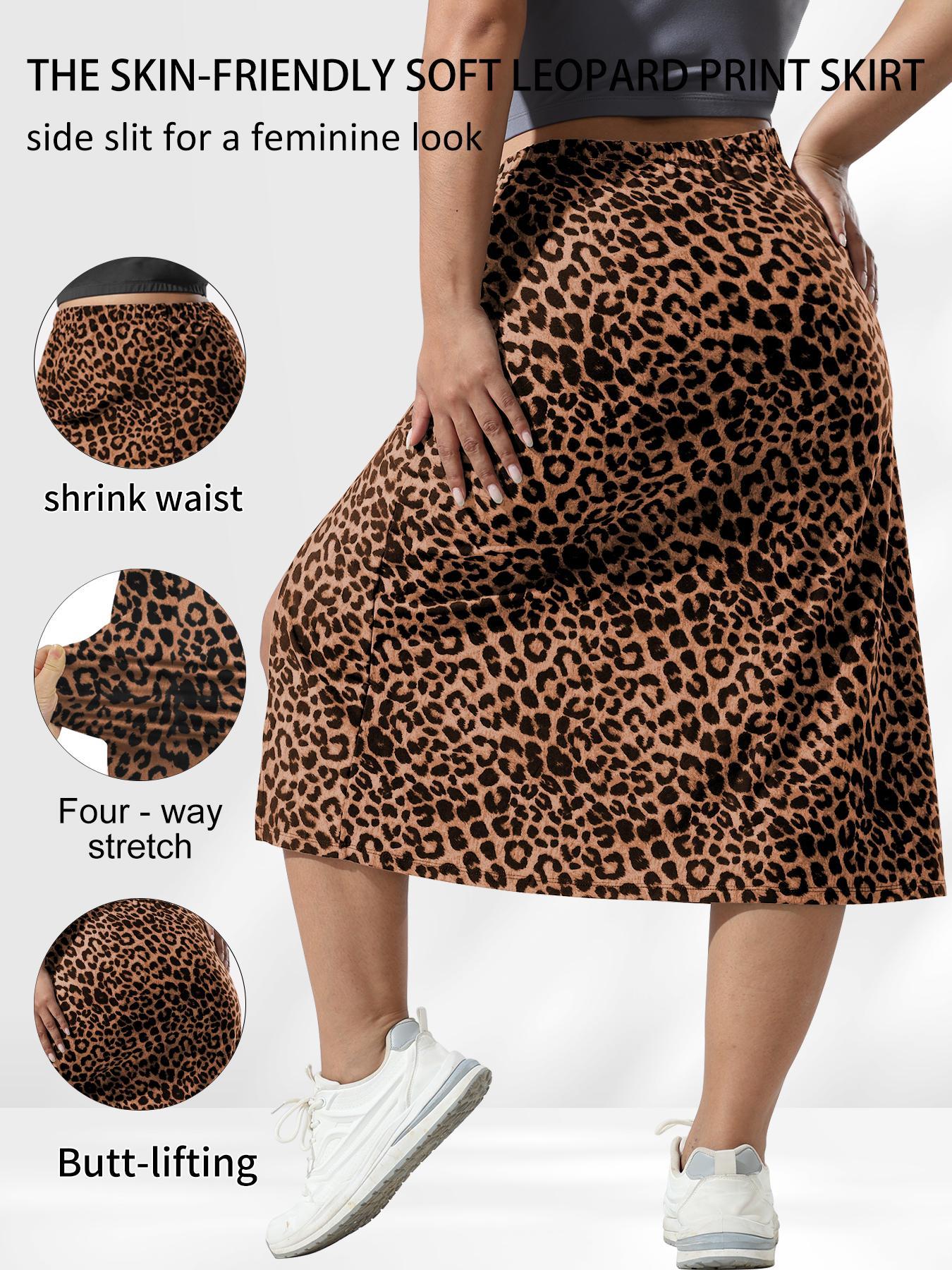 【plus Size】 Leopard Print Skirt, Casual Fashion Skirt for Daily Outdoor Wear, Women Plus Clothing for Summer, Casual Fashionable Skirt, Boho Fashion Skirt, Boho Hippie Skirt