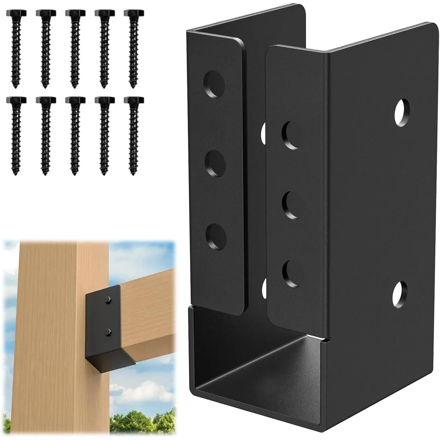 6 Pack 2"x4" Outdoor Concealed Joist Hanger Bracket