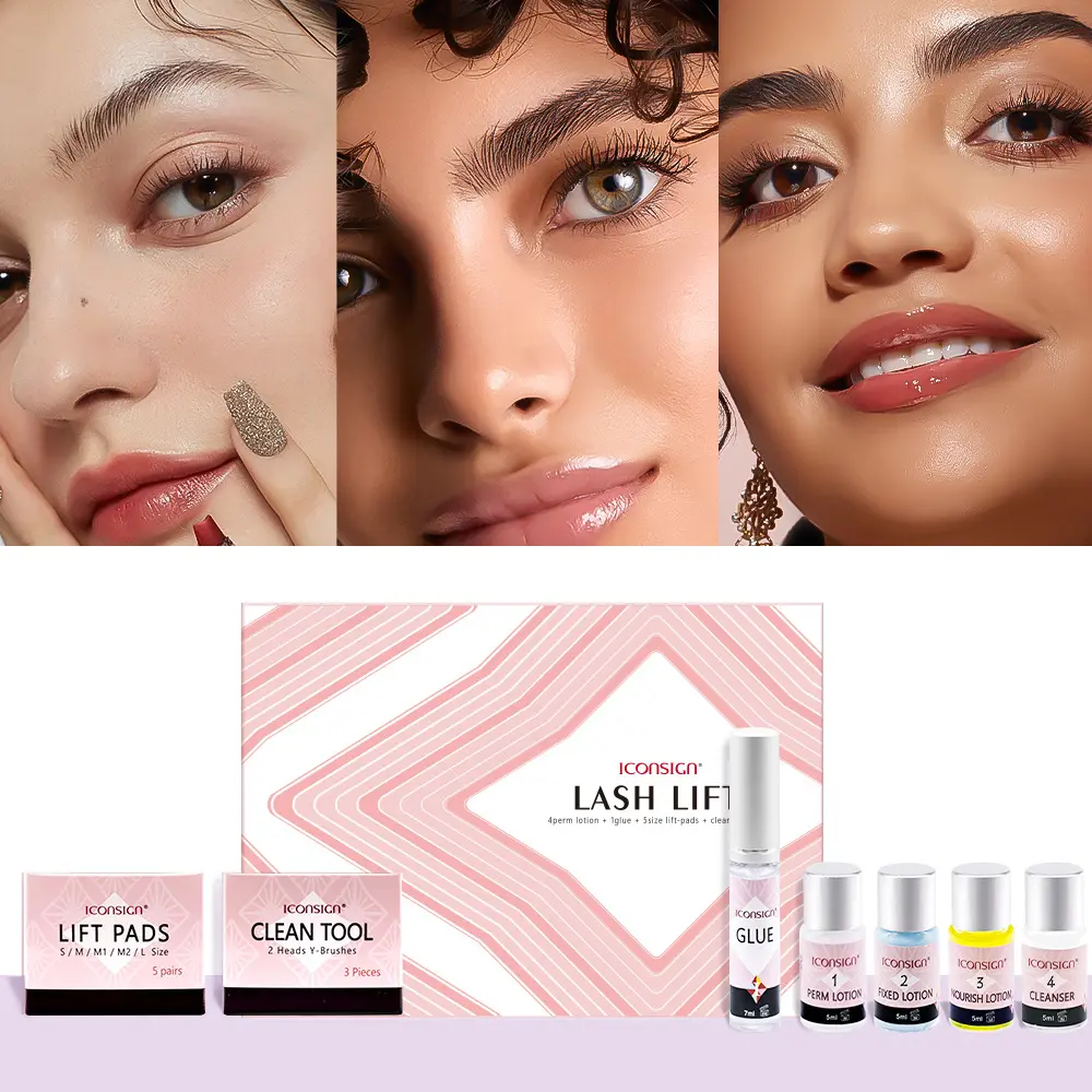 Brows & Lashes Keratin Perm Set, Gentle Styling, Natural Curl, Long-Lasting, Simple Steps, Beauty & Personal Care Cosmetic Kit for Eyelash & Eyebrow Enhancement