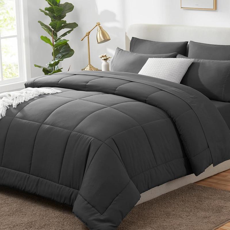 Nordic Style Bedding Set, Full Size Quilt Cover & Pillowcases, All-Season Polyester Fiber Comforter, Soft & Durable Fabric, Soft Bedding Sets