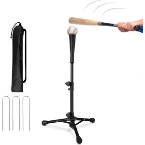 Kids Baseball Tee 20.87 to 31.29 Inches Batting Tees for Baseball with Carry Bag, Portable Stable Hitting Tees, Tripod Practice Stand for Kids Aged 3-8 Years