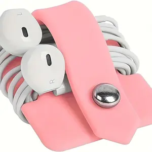 Earphone Wire Organizer, Earbuds Holder, Earphone Wrap, Earphone Organizer, Wire Winder, Wire Manager, Cable Winder, Desk Cable Organizer, Computer Desk Accessories (Packing List: 1 Earphone Winder, Please Note Earphone Not Included!)