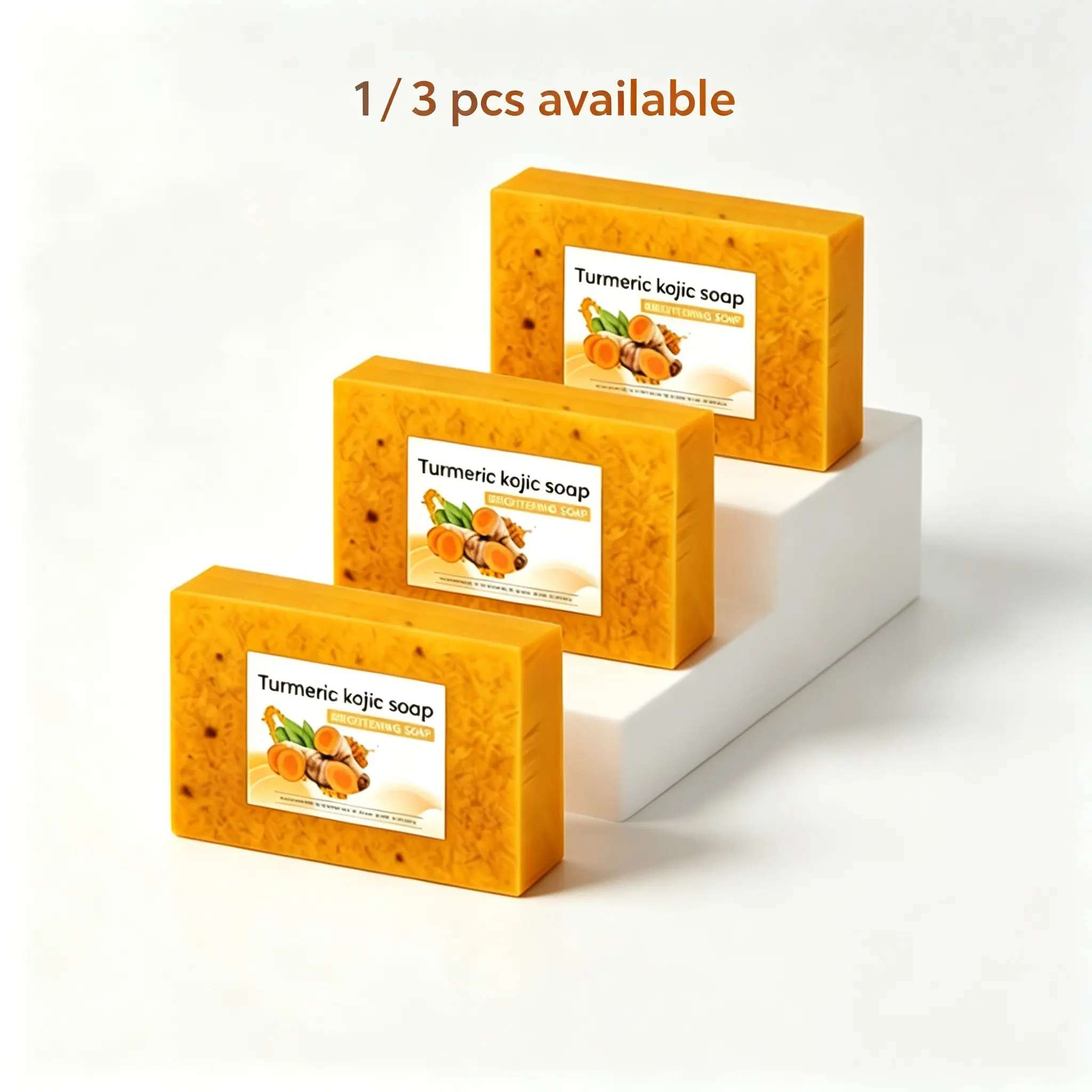Gentle Turmeric Kojic Acid Cleansing Bar Soap, Multi-Use Face & Body Soap with Vitamin C, Mild Daily Skin Cleanser for Women Shower Skincare, Turmeric Brightening Soap