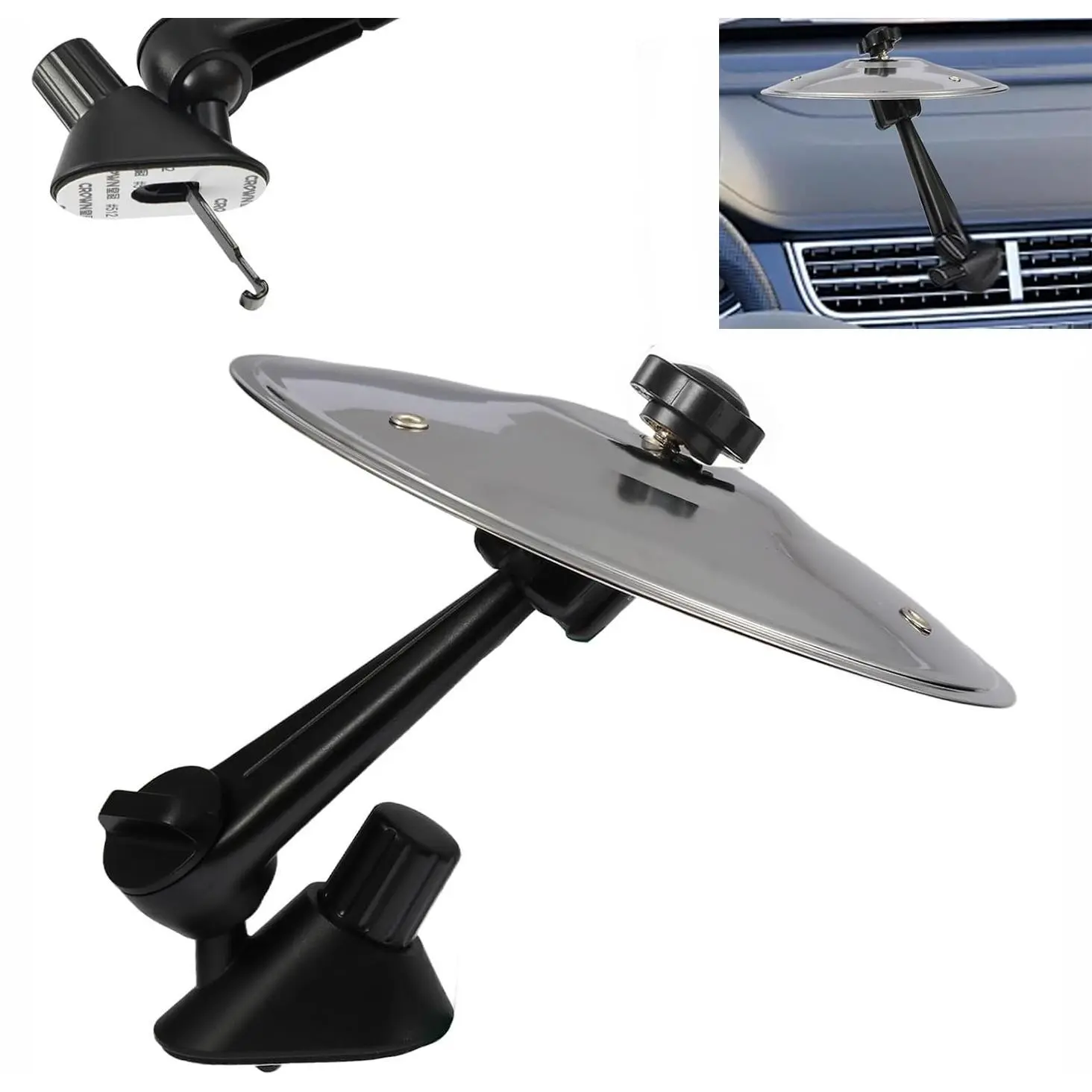 Silvery Air Vent Mini Drum Cymbal Car Ornament - Adjustable, Compact Lightweight, Stable Mounting, Easy Setup, Resonance Feature, Car Interior Decoration for Dashboards, Ideal Gift for Music Lovers