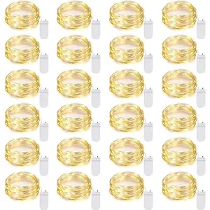 24 Pack LED Fairy Lights Battery Operated 7Ft 20Led Warm White Mini String Lights Waterproof Christmas Lights for Mason Jars Bedroom DIY Party Wedding Christmas Decorfidget toys