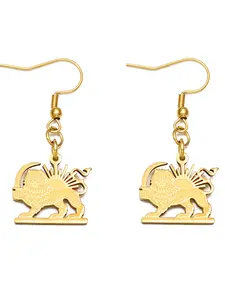 1Piece Iranian Lion Earrings Stainless Steel For Woman Men Wedding Party Gifts Iran Earrings Jewelry