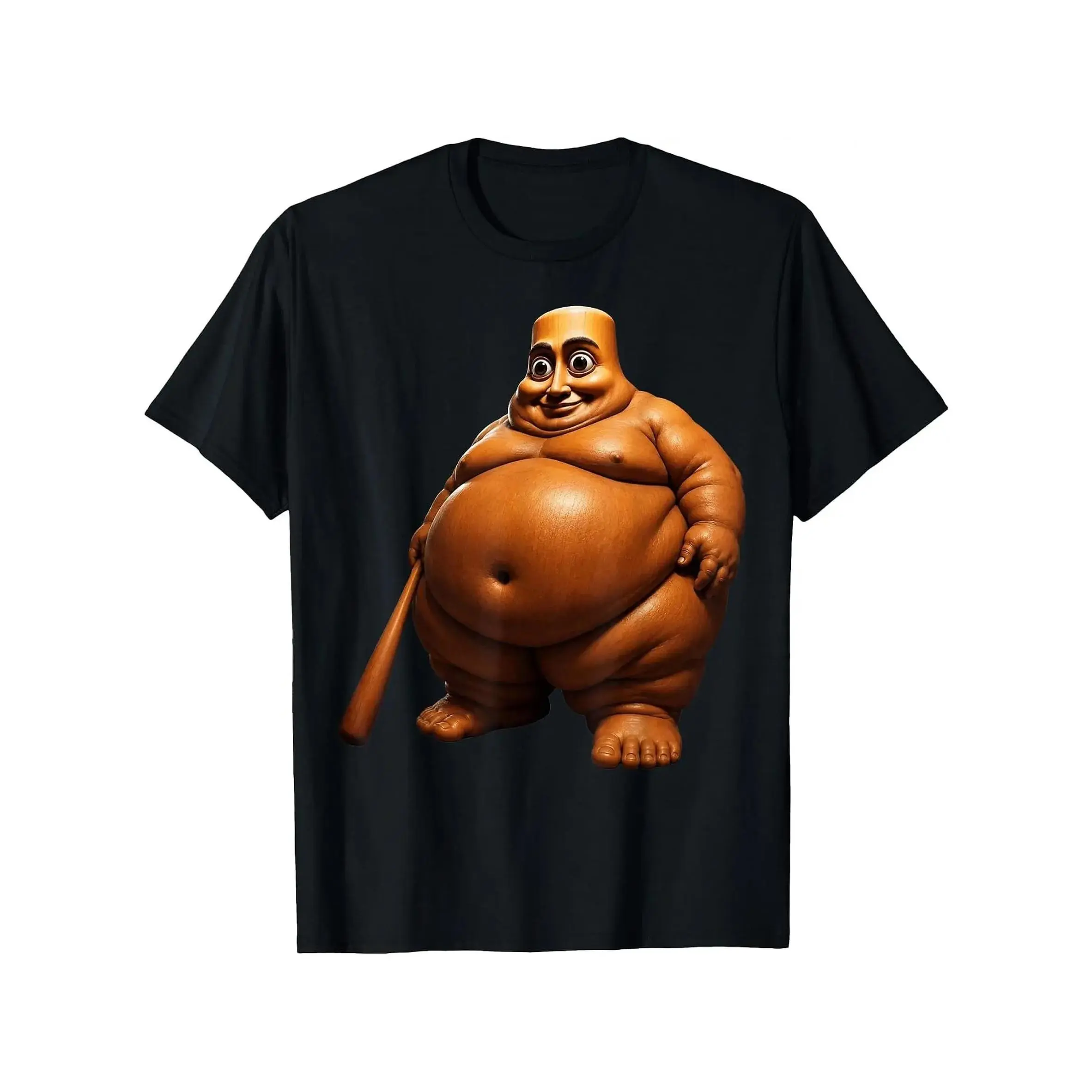 Unisex Tung Tung Tung Sahur Fat Meme Short Sleeve T-Shirt, Funny Brainrot Cotton Graphic Tee, Viral Humor Graphic Tee, Trendy T-Shirts, Casual Summer Streetwear Tee, Soft Cotton Graphic Tees, Meme Fan Style fits