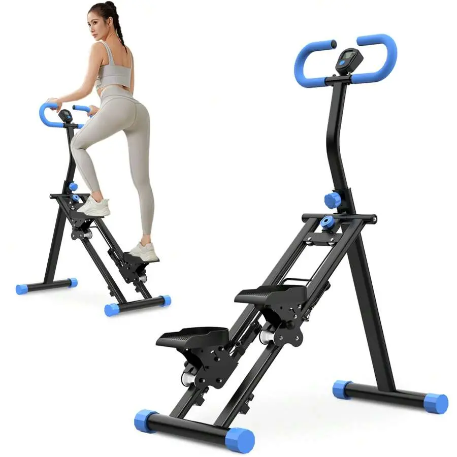 Stair Stepper For Home Gym Exercise, New Version Vertical Climber Machine For Full-Body Workout, Compact Folding Cardio Exercise Climber With Extended Step Range, Adjustable Handlebar & Pedals