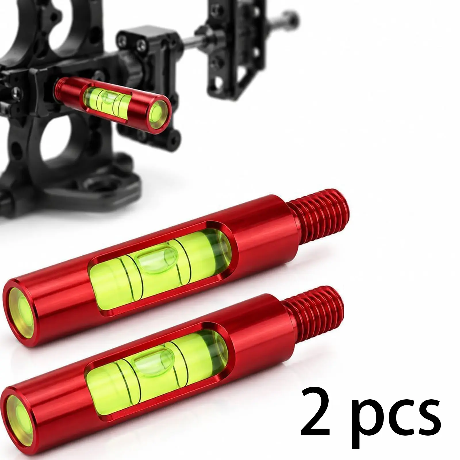 2 Pack String level Aluminum Alloy Bow Level, Berger Hole Bubble Level For Compound Bow Sight Arrow Rest D-Loop Precision Tuning, Multipurpose Household Level Device, Perfect Christmas Gift For Family & Archery Friends