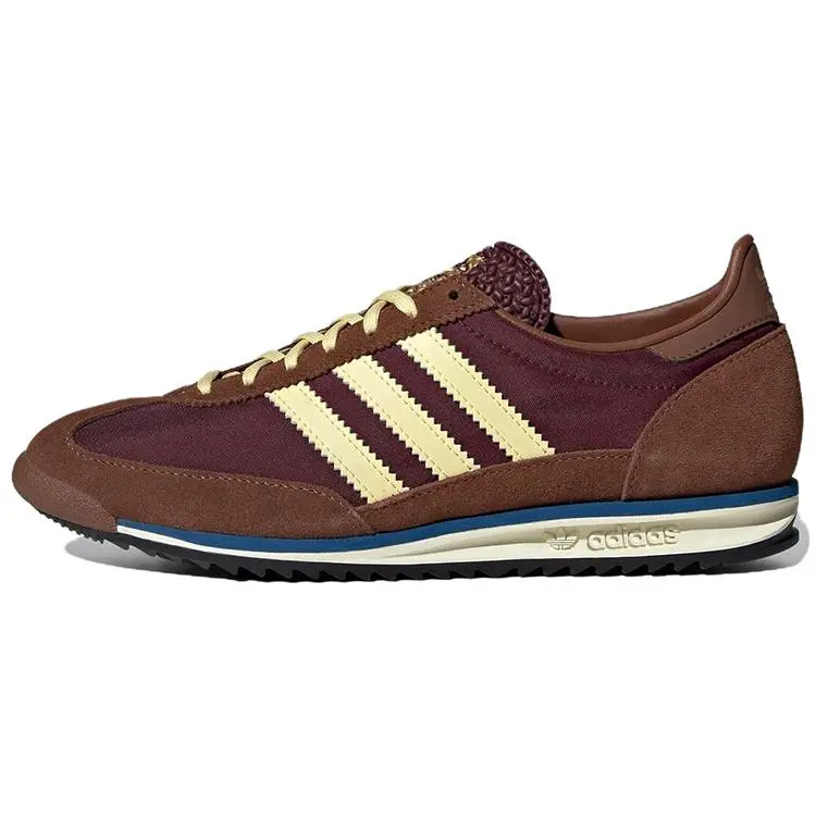 Women's Adidas Originals SL 72 OG Low-Top Casual Running Sneakers - Brown & Beige Fashion Walking Sneakers, House White Official Maison Mihara Shoes