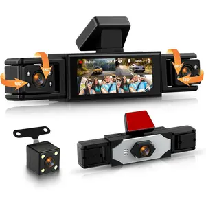4 Channel 360° Dash Cam Front and Rear Inside Left Right,  3.16-Inch FHD 1080P IPS Dashcam Supports Loop Recording, 24/7 Recording Parking Mode Monitor, Reverse View，No memory card