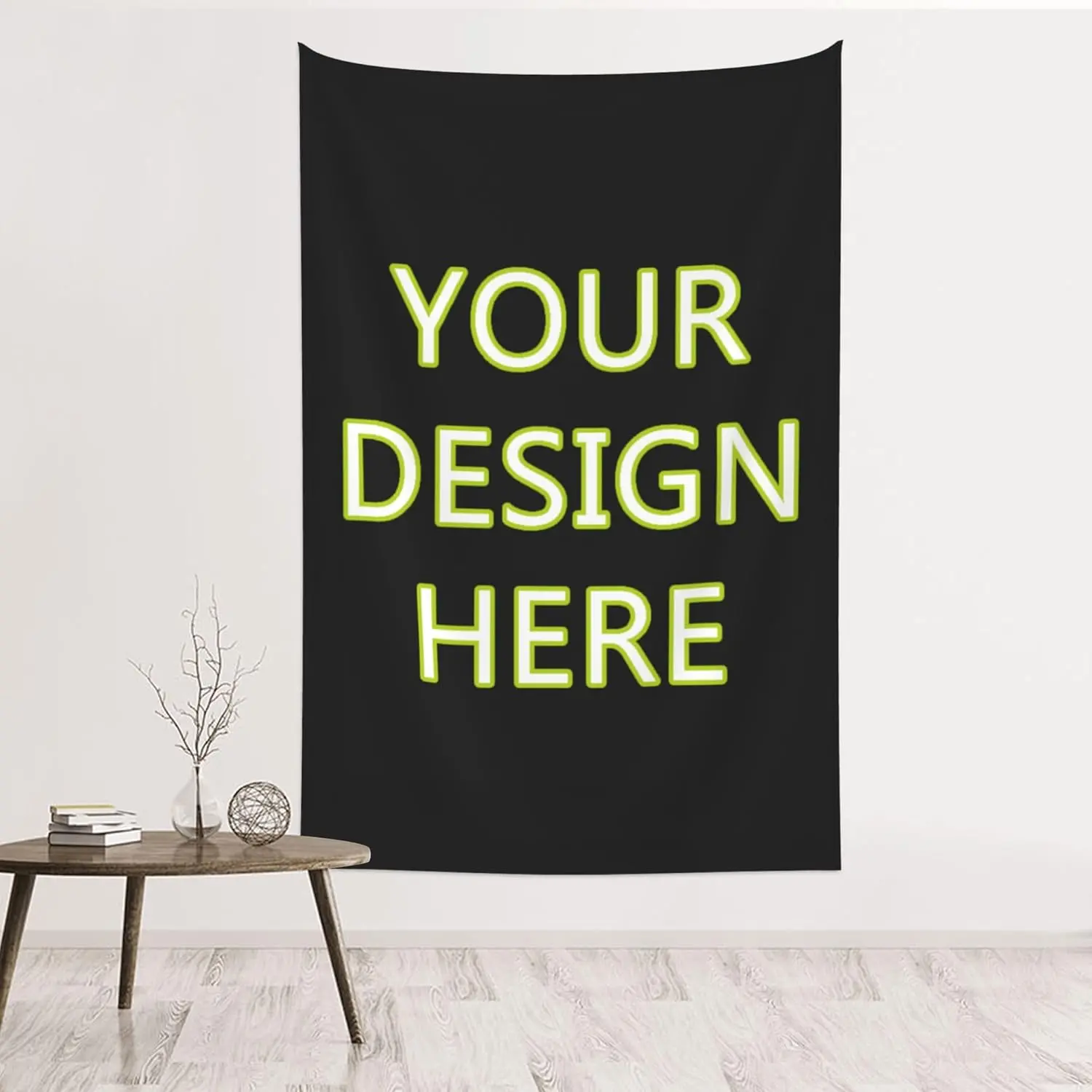 30x40 In Vertical Peachskin Velvet Custom Text Tapestry - Personalized Room Decor, Modern Contemp. Home Decor Backdrop, Party & Gifts for Wedding Birthday Bedroom Aesthetic Wall Hanging