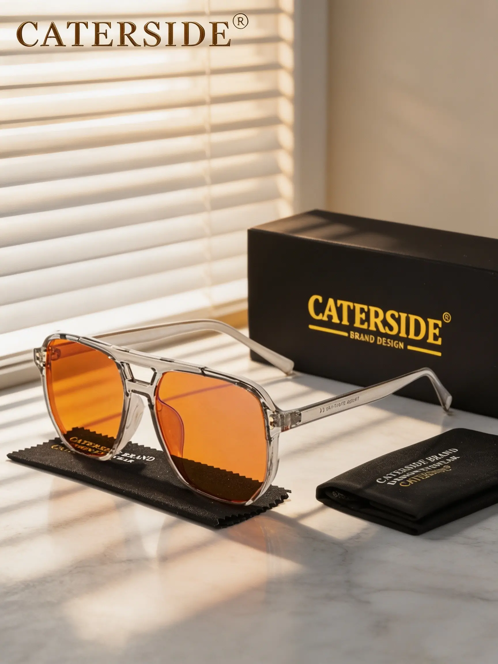 CATERSIDE 1 count with packaging minimalist blue light blocking gaming glasses, Anti glare glasses, AR anti-reflective coating with TR90 frame, lightweight comfortable e-sports eyewear, relieves visual fatigue, Unisex, Great for e-sports and computer work