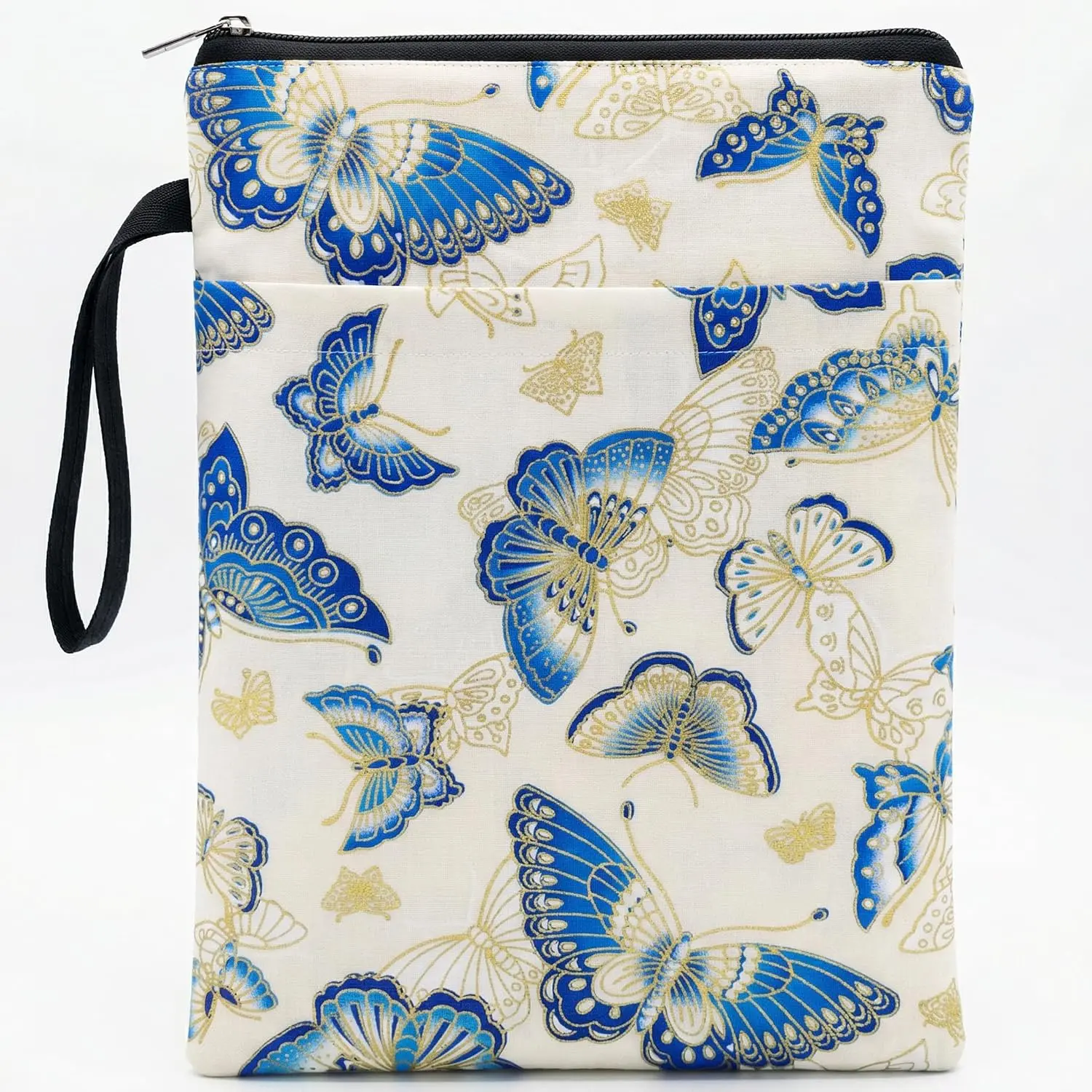 Book Sleeve for Paperbacks - Padded Book Cover with Zipper, Dust-Proof Protector Sleeve, Fabric Books Pouch Fit for Books Notebook Journal, Maximum 8x11inch