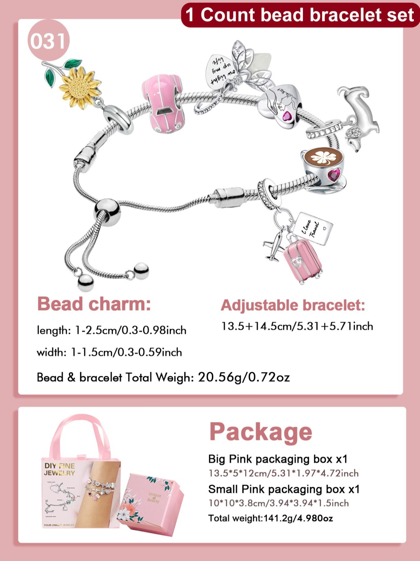 Women's Elegant Vintage Beaded Charm Beads, 1 Count Cute Mixed Style Travel Theme Fashionable Charms Beads for Bracelet & Necklace, Fashion Accessories, Fashion Jewelry for Women & Girls