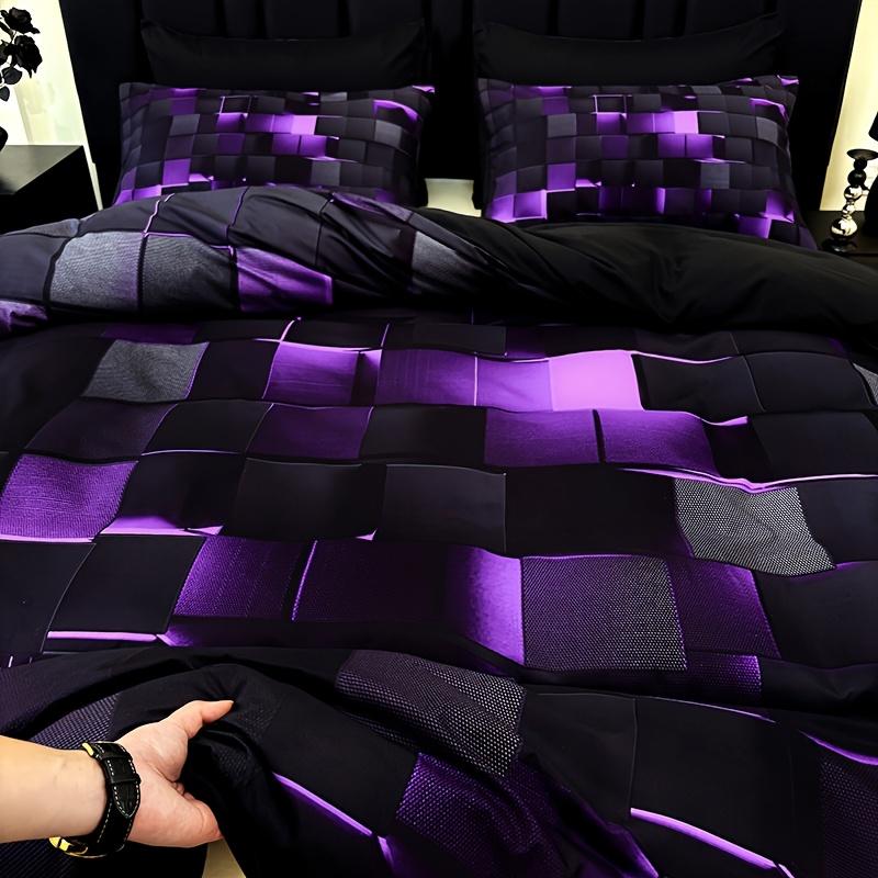 3 cool tech digital printed material quilt cover sets, four-season products, in red and blue, with four sizes (twin bed, double bed, queen size bed, king size bed) (1 bedspread + 1/2 pillowcases, no filling)