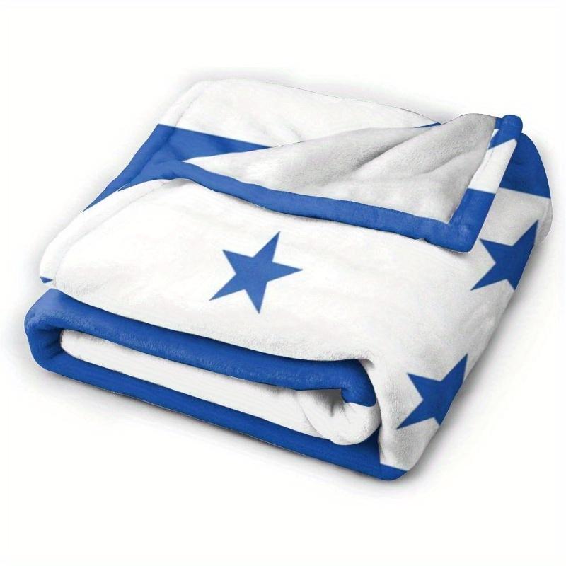 280GSM Honduras Blanket Honduras Gifts for Patriotic Men Women Soft Flag Flannel Fuzzy Lap Throw Blanket Indoor Outdoor Travel Durable Birthday Gifts Bedroom Room Decor 50''x60'', 280gsm printed facecloth blanket, Local Warehouse, Covered Blanket