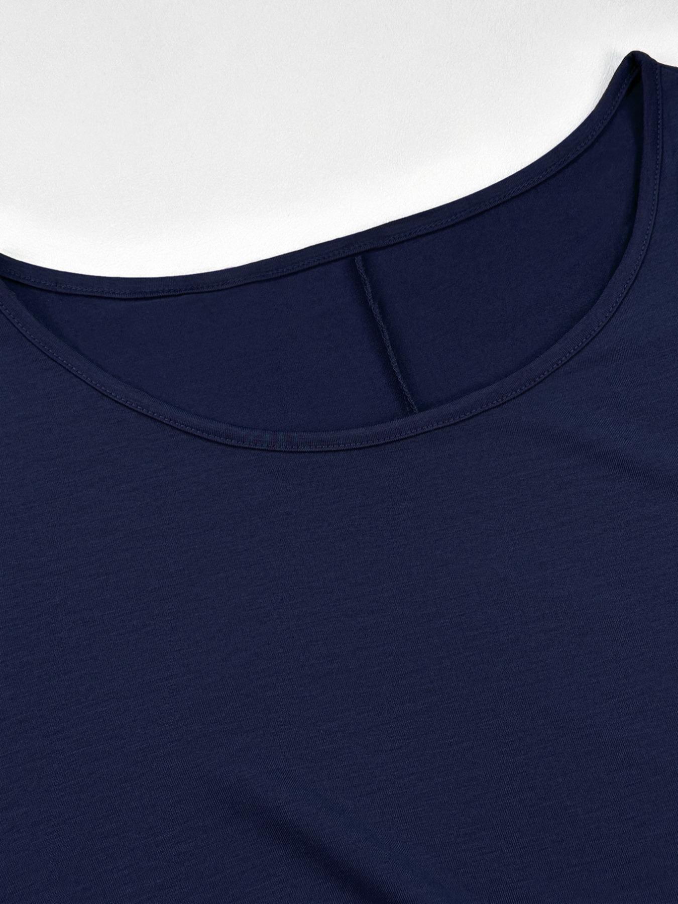 Women's Round Neck Off-Shoulder Elastic Fitted Casual Long Dress, Plus Size, Comfortable Fabric, Perfect for Travel & Various Occasions