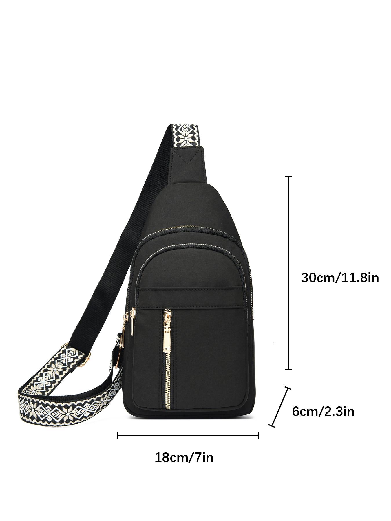 Fashionable Zipper Chest Bag, Casual Versatile Adjustable Crossbody Bag for Women, Lightweight Phone Bag, Trendy All-match Sling Bag, Adjustable Strap Bag for Daily Used