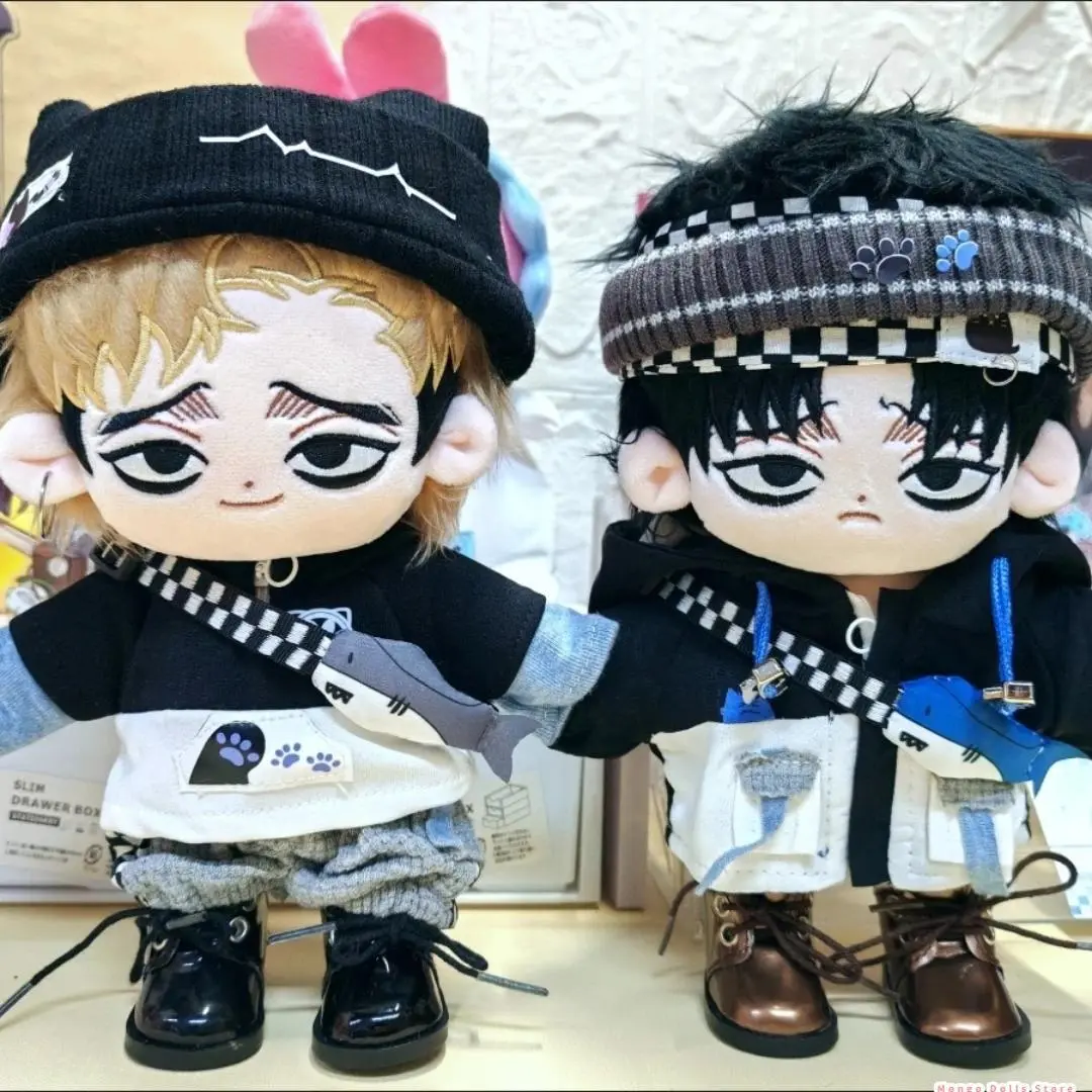 20cm BL Manhwa Killing Stalking Sangwoo Yoonbum Koogi Handsome Boy Anime Figures Cosplay Plush Doll Toys for Children Gifts
