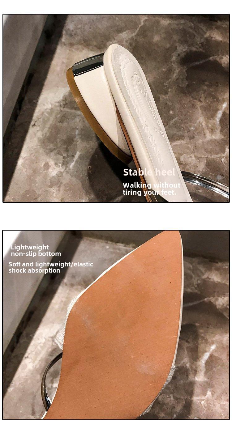 2025 New Women's Closed-Toe Mule Shoes, Fashionable Summer Slip-On Casual Flats, Low Heel Outdoor Slides