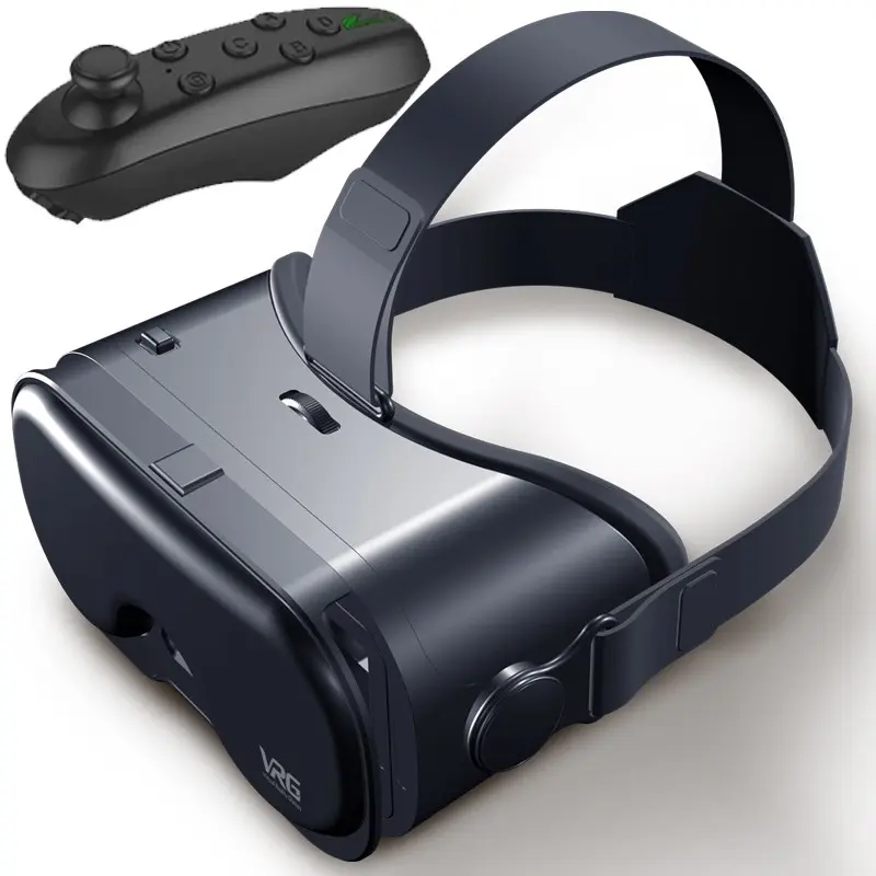 VRG Smartphone Virtual Reality 3D VR Glasses Helmet Headset Goggle Device Lenses Smart For Cell Phone Mobile Viar Realidade Controller game video Viewer Hedset augmented Gogle film gamer joystick Accessories machine movie wearable Set