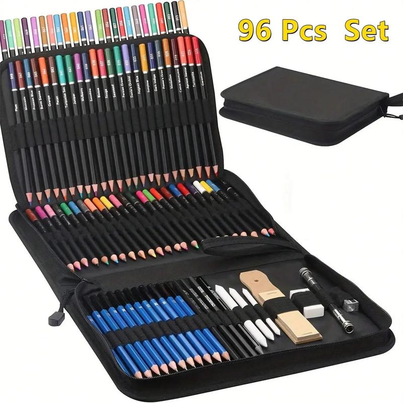 Drawing Sketching Coloring Set, 1 Set Professional Soft Core Colored Pencils, Sketch & Charcoal Pencils, Art Drawing Supplies for Artists Adults Beginner