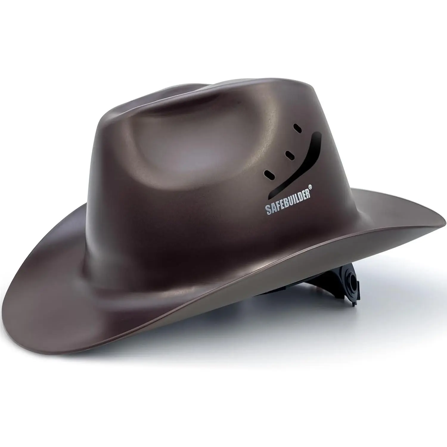 Cowboy Style Bump Cap, Vented ABS Full Brim Headwear with a Secure 6-Point Adjustable Fit for All-Seasons Outdoor Work, Sturdy & Breathable, Vent