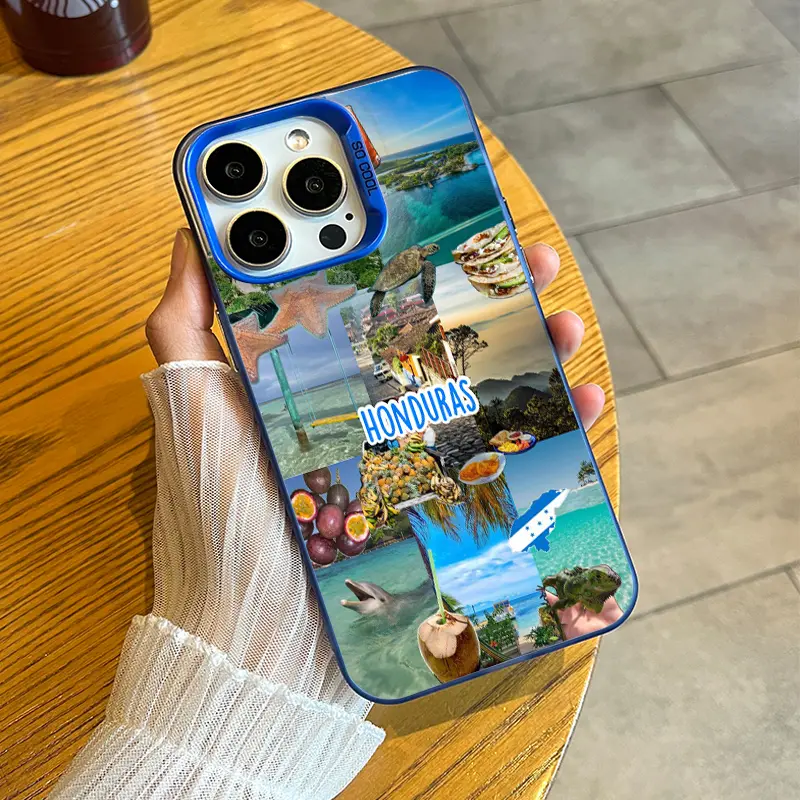 Viva Honduras Pattern Hard Shell Phone Case for iPhone Series (17,16,15,14 Pro Max,13,12,11,XR,XS,Plus,Air) - Shockproof, Anti-Scratch, Durable Plastic & Silicone Protective Cover