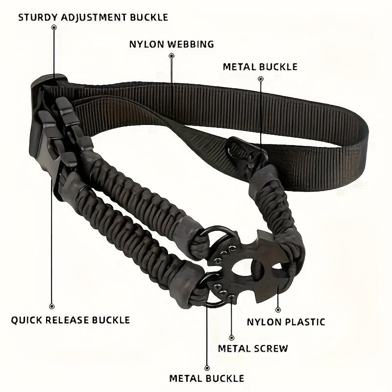 Outdoor Hunting Nylon Quick Release Single Point Slings,  Snap Accessories, Hunting Tool Use Tactical Nylon Quick-Release Single-Point Sling |   Hunting Tool Accessory with Adjustable Buckle - Durable Camo Pattern & Zero Slips