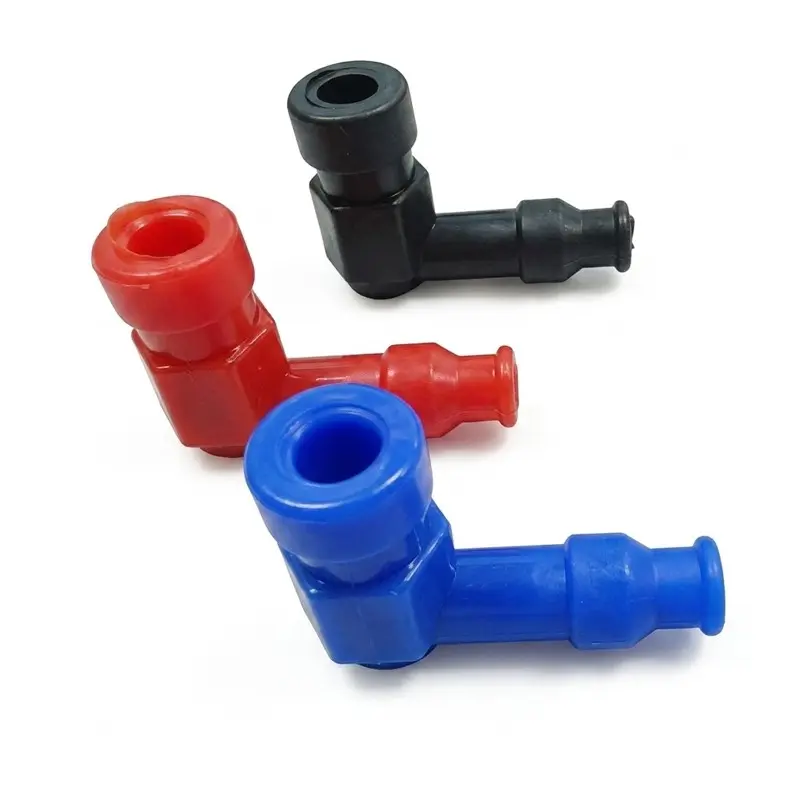 1pc Off-Road Motorcycle Silicone Spark Plug High-Pressure Cap, Waterproof Dustproof Heat Resistant Ignition Coil Hat, Durable Design