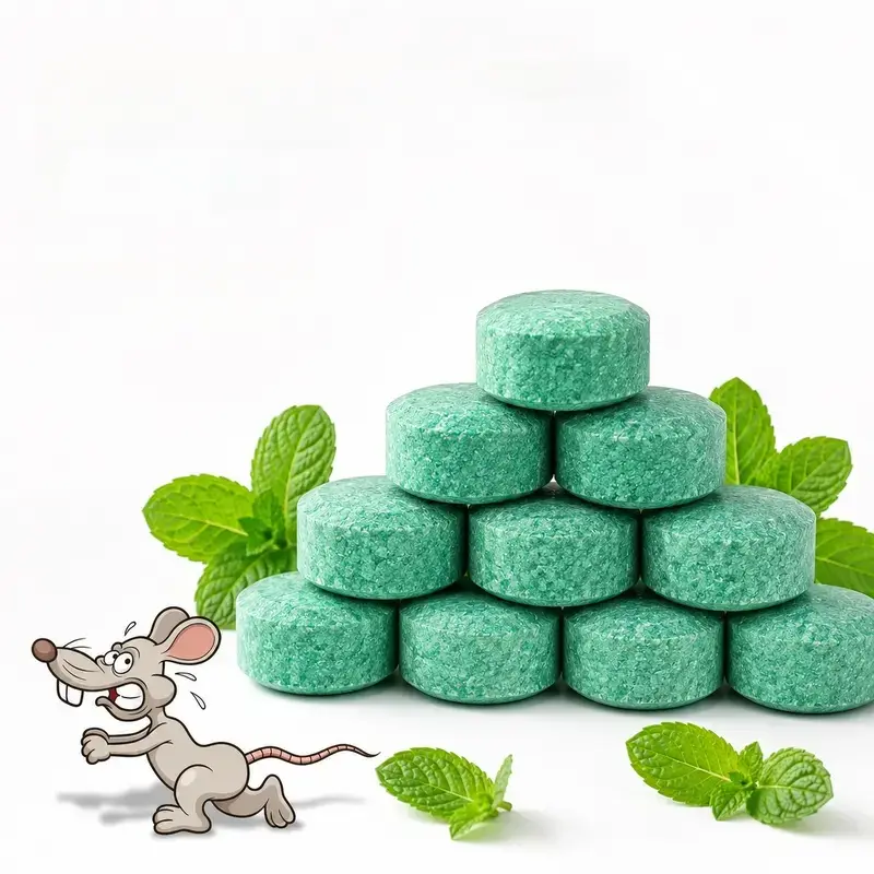12-Pack Naturally Derived Peppermint & Lemon Oil Rodent Repellent Balls - Safe, Long-Lasting, Eco-Friendly Pest Control Tablets for Indoor Use (Rat & Mouse, Insect Deterrent; Squirrel Repellent, Home Care Solution) (Purchase with Caution), Indoor Pest Con