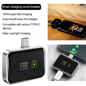 Smart Type-C Charger Adapter, Auto Shut-Off Protection, Compatible with Phones/tablets/USB Devices, /silver Color Options