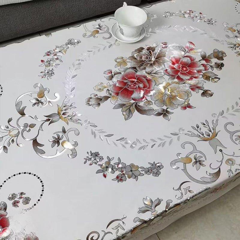Multifuntional Waterproof Oilproof Floral Tablecloth