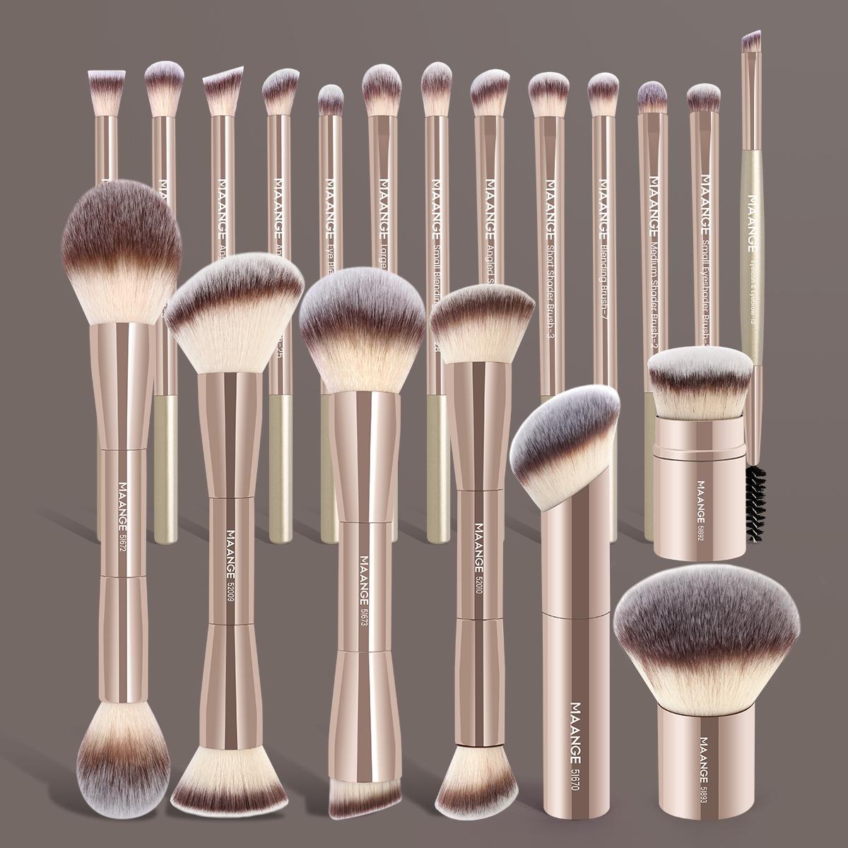 MAANGE 20pcs Professional Makeup Brush Set, Powder Brush Blush Brush Concealer Brush Contour Brush Nose Contour Brush Eyeshadow Brush Eyebrow Brush Detail Brush, Versatile Cosmetic Tools for Beauty Enthusiasts, Makeup Brush Kit
