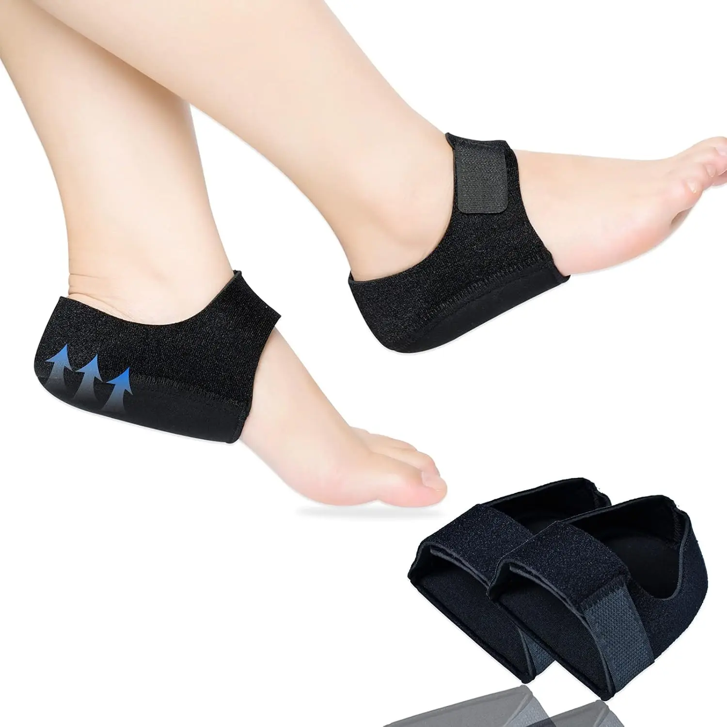 1 Pair Heel Arch Gel Heel Brace for Women & Men, Heel Inserts Support Cushion for Foot Dry Cracked Heels
