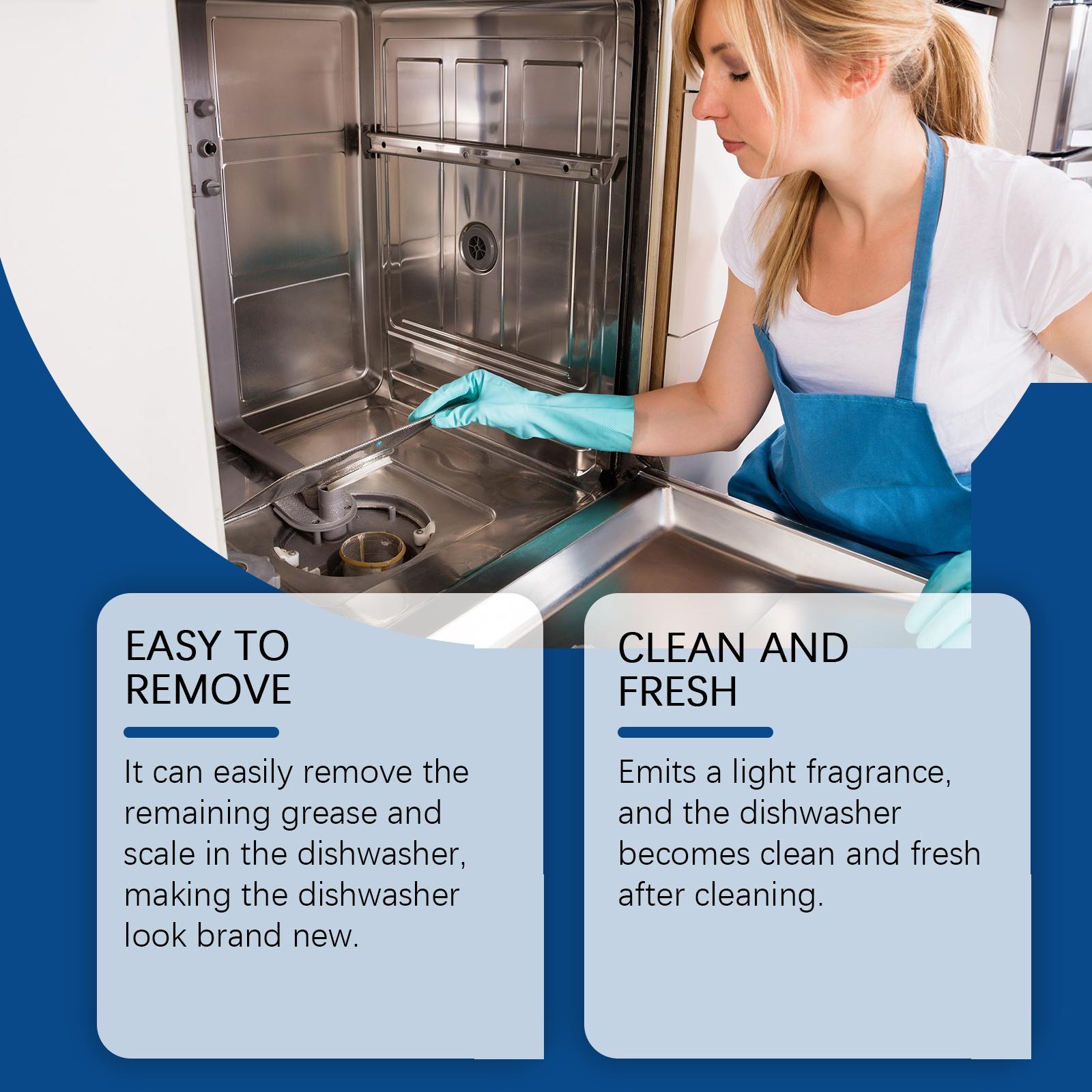 Dishwasher Foaming Cleaner Multi-Effect Kitchenware Stain and Grease Remover Dishwasher Cleaning Agent