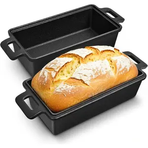 Cast Iron Loaf Pan With Lid, 9*5 in – 2‑in‑1 Heavy‑Duty & Oven‑Safe Loaf Pan for Sourdough & Homemade Bread