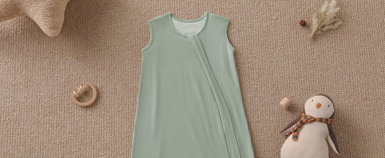 Yoofoss Rayon Made from Bamboo Baby Sleep Sack 6-12 Months TOG 1.0 Baby Wearable Blanket, Super Soft Infant Toddler Sleeping Sack 2-Way Zipper