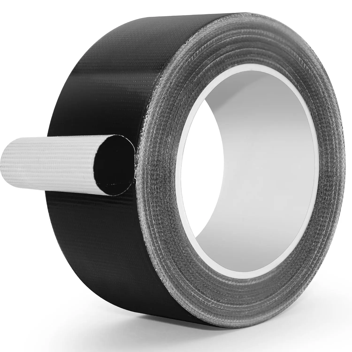 Heavy Duty Black Duct Tape, Single Roll (2 In x 32 Yd), High Adhesion, Hand Tear Easy, Ideal for Metal/Plastic Repairs & Carpet Fixing (Tools & Hardware Adhesives, Tapes & Sealers)
