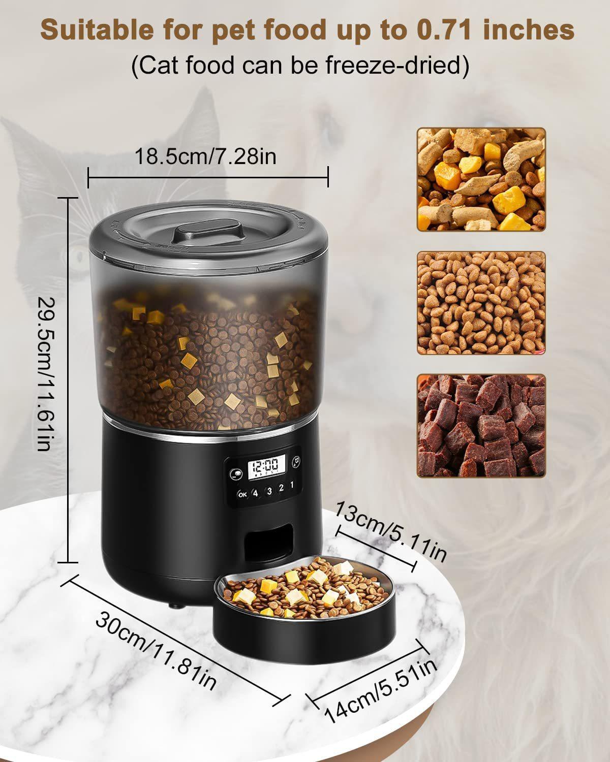 Automatic Cat Feeder 4L Food Dispenser with Graffiti APP Remote WIFI Smart Pet Feeding Supplies for Cats and Dogs