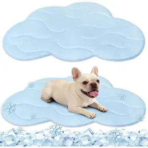 Dog Cooling Mat, 36"x23 Clouds Reversible Cooling Pad for Dogs & Cats with DurableMaterial, Long-Lasting for Indoor Outdoor, Ideal for Medium Pets, Washable Comfortable Cool Pad for Home Use