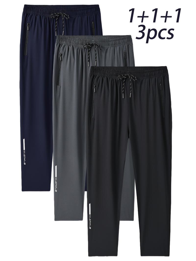 Loose new style sports sweatpants, casual men's pants, spring trendy black sports pants for men, buy one get two free