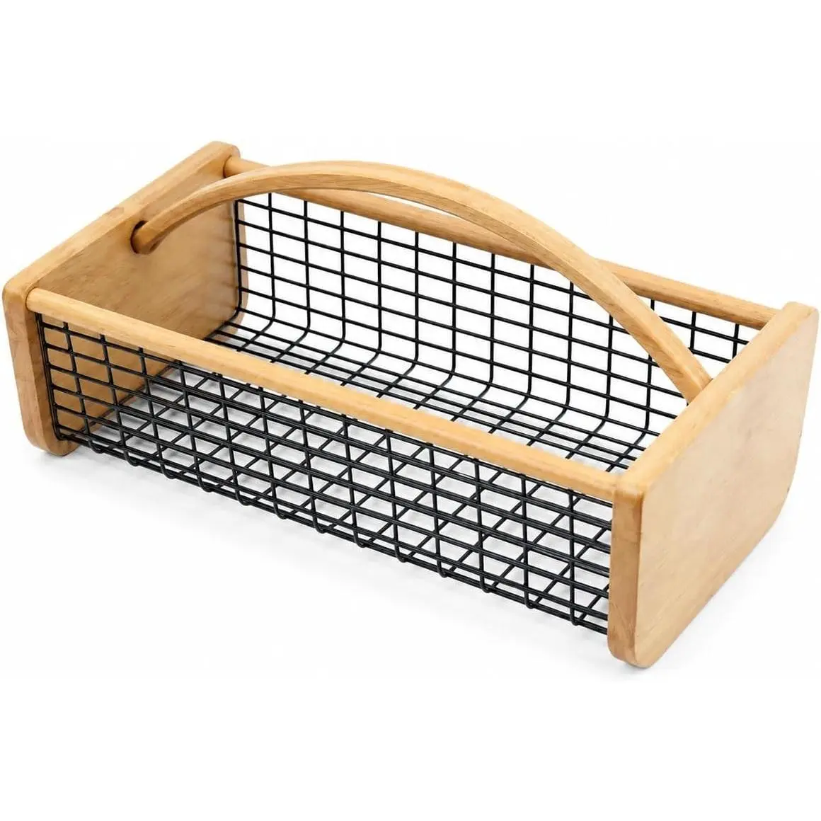 Garden Hod Harvest Basket with Wooden Handle, Portable Vegetable Fruit Picking Basket for Garden, Patio, Farm